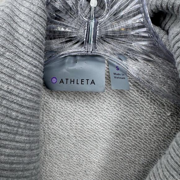 Athleta Gray Wrap Jacket Cardigan Small Waterfall Open Front Cotton‎ Blend - Picture 3 of 7